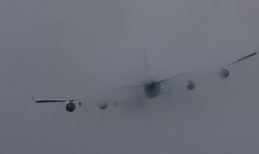 Trafic aerian perturbat pe aeroportul Chisinau, care a fost invaluit dimineata in ceata. 