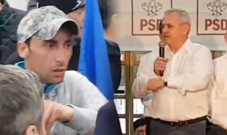 В Румынии мужчину, возразившего Ливиу Драгня, силой вытолкали с митинга.