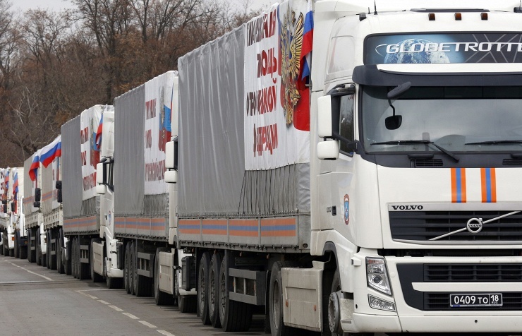 Нынешний конвой с помощью для жителей востока Украины стал восьмым по счету. Фото: ТАСС