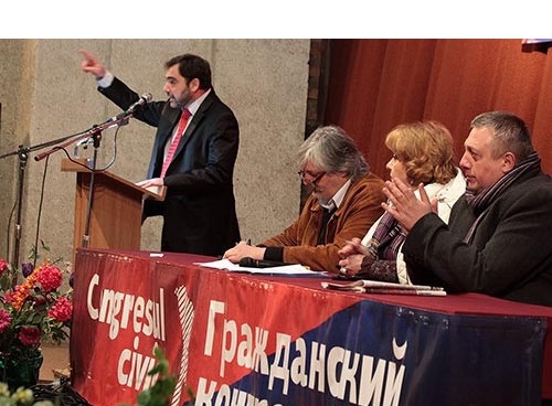 Депутат Марк Ткачук в ходе Гражданского конгресса.