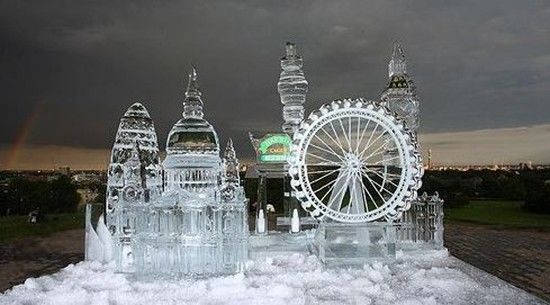 Moscova, capitala sculpturilor de gheaţă: Monumente celebre, expuse