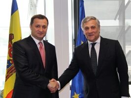 Vlad Filat a avut, ieri seara, la Bruxelles, o întrevedere cu Antonio Tajani