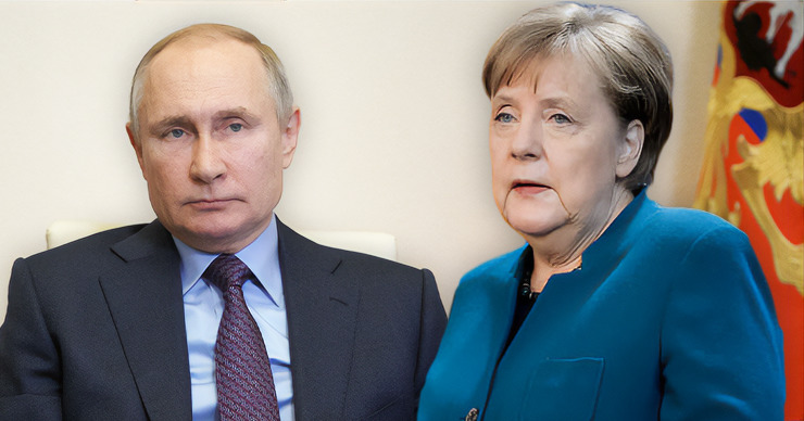 Меркель призвала Путина сократить военное присутствие у границ с Украиной. Коллаж Point.md.