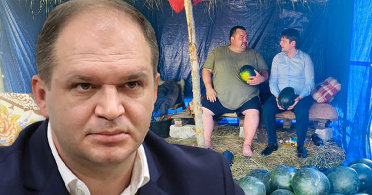 Чебан обвинил Спыну в лицемерии из-за фото с арбузом. Коллаж: Point.md