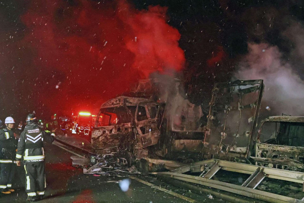 În Japonia a avut loc un accident cu peste 50 de mașini implicate.