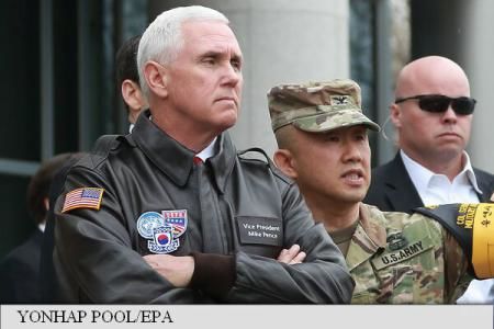Vicepreședintele Mike Pence avertizează Coreea de Nord să nu pună la încercare determinarea președintelui Donald Trump.