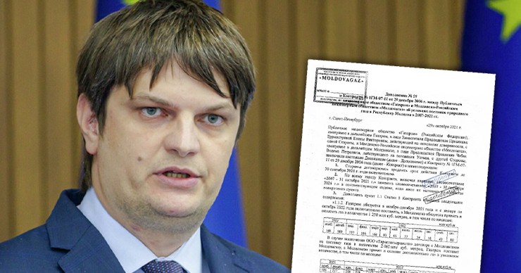 Спыну: Контракт межу "Газпром" и "Молдовагаз" нельзя обнародовать без их согласия. Коллаж: Point.md