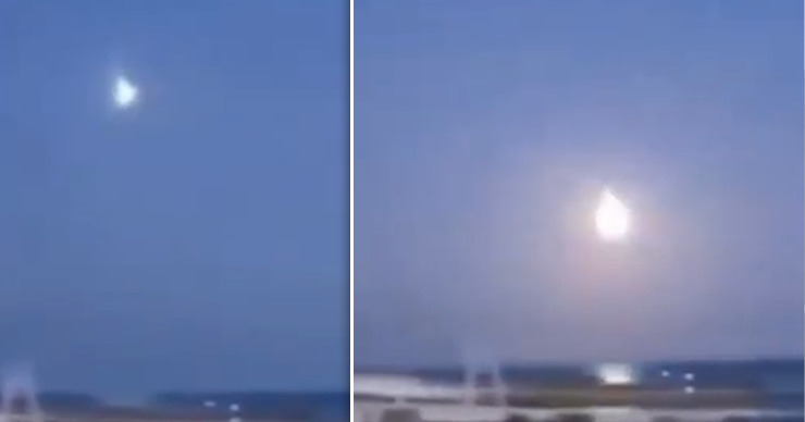 Жители Сочи сняли на видео падение яркого болида.