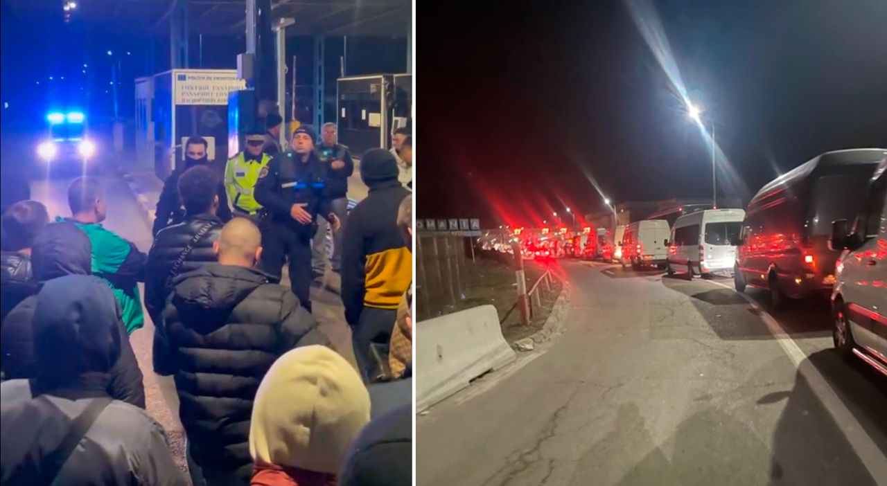 Молдавские водители устроили протест на КПП "Албица".