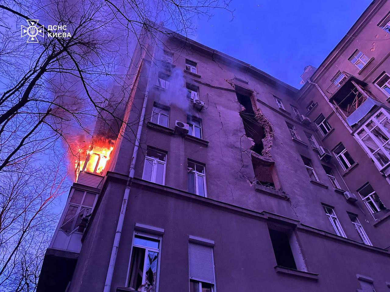 Российские беспилотники атаковали Киев.