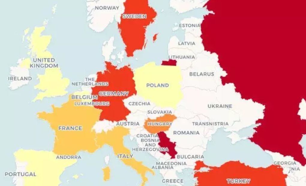 Denumirea R.Moldova, modificată pe harta Europei cu . Foto: unian.ua
