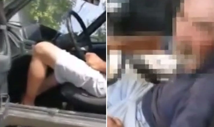 Un şofer beat criţă la volan s-a dat în spectacol în faţa poliţiştilor. Foto: captură video