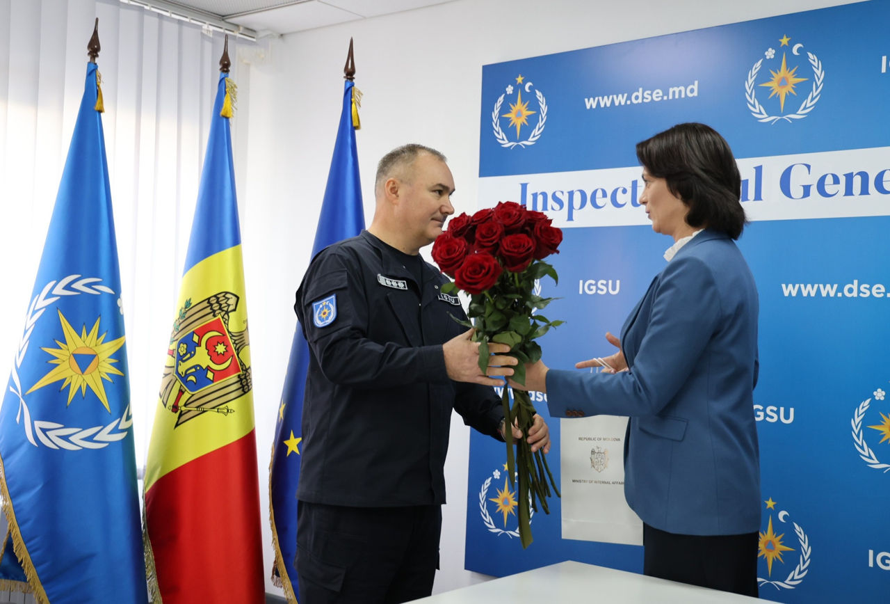 Ministra de Interne l-a prezentat colectivului pe noul șef al IGSU.