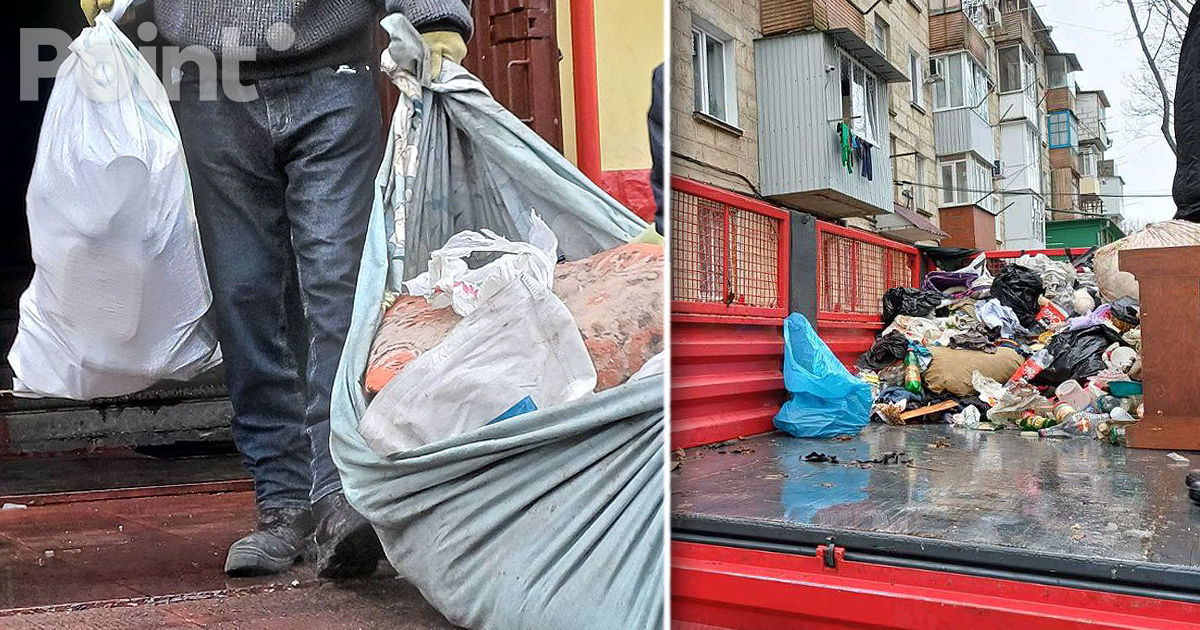 Un apartament, transformat într-o groapă pentru gunoi: Locatarii unui bloc din Chișinău s-au plâns de vecinul lor.