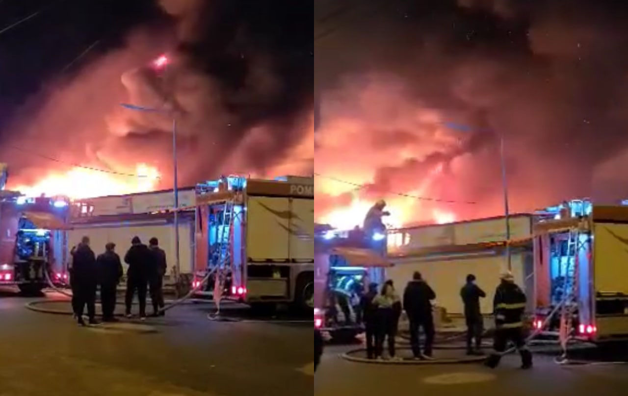 Пожар вблизи Центрального рынка: загорелся склад.