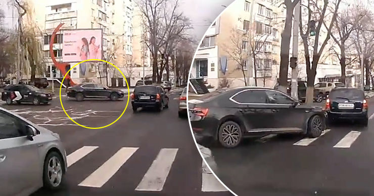Авария в центре Кишинева попала на камеру видеорегистратора. Коллаж: Point.md