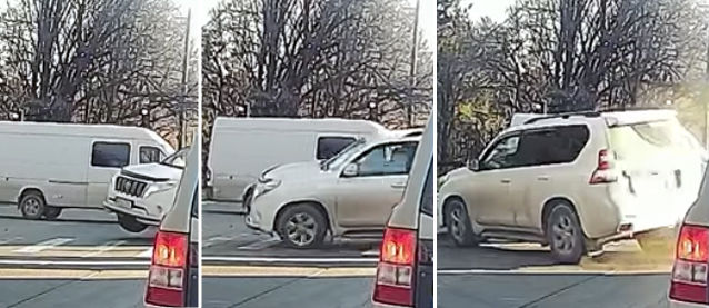 ДТП в Кишиневе попало на камеру видеорегистратора.