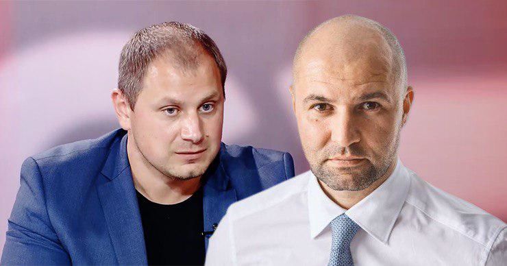 Депутат ДПМ Владимир Чеботарь и адвокат Штефан Глигор.