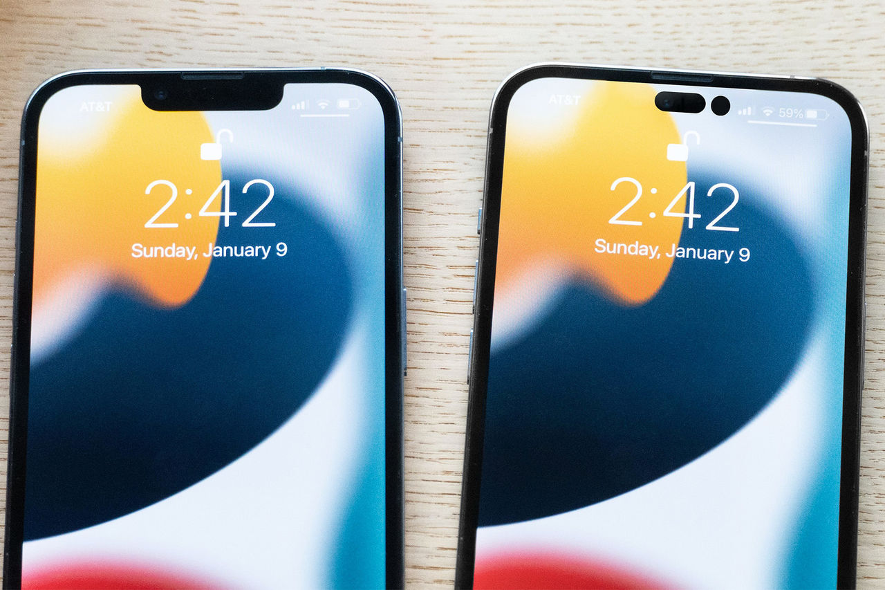 У iPhone 14 Pro изменили расположение фронтальной камеры.