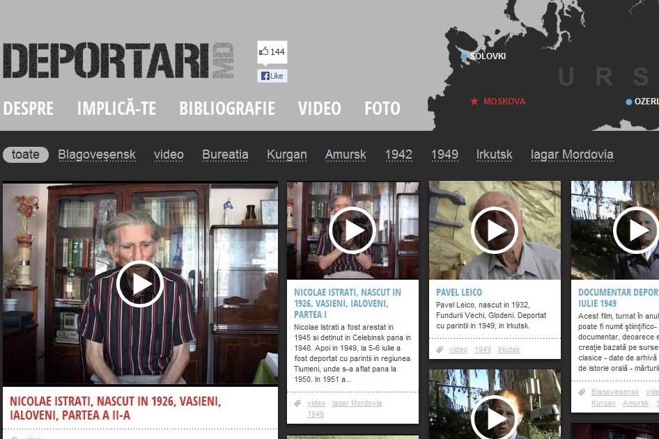 Интернет-сайт deportari.md содержит информацию исключительно о депортациях, совершенных советскими властями, интервью репрессированных, а также информацию о местах отбытия наказаний.