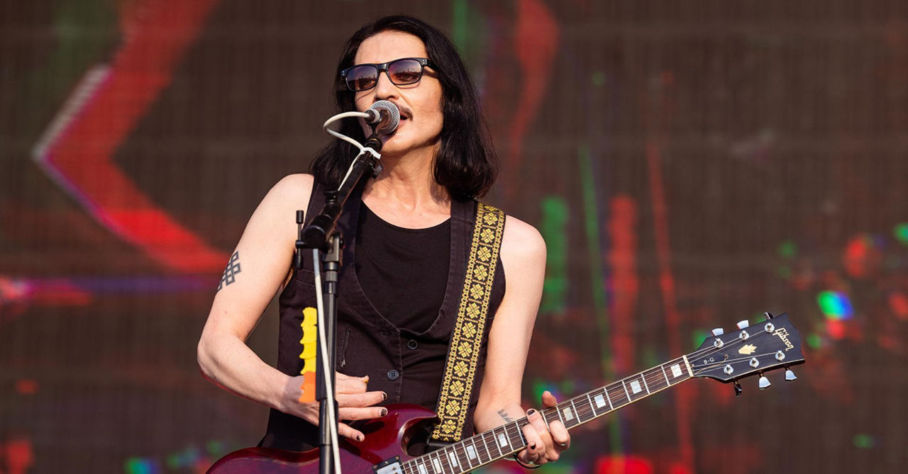 Лидер британской рок-группы Placebo Брайан Молко.