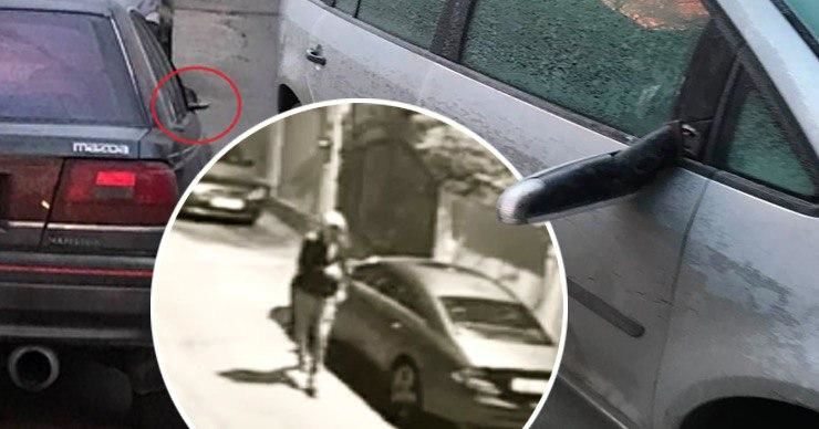 В столице неизвестный оставил без зеркал заднего вида 6 автомобилей. Фото: Point.md