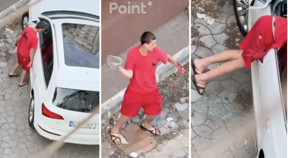 Un bărbat a spart geamul unei mașini din Chișinău și a furat bunuri în plină zi.