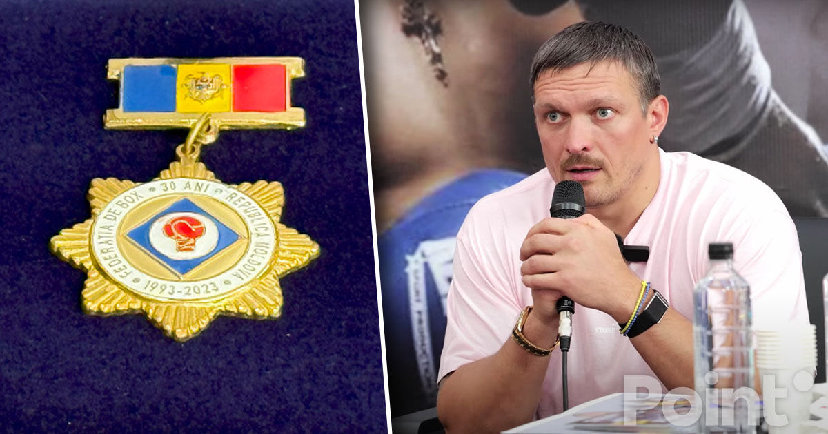 Usyk a primit medalia de onoare „30 de ani de la înființarea Federației de Box din Moldova”.
