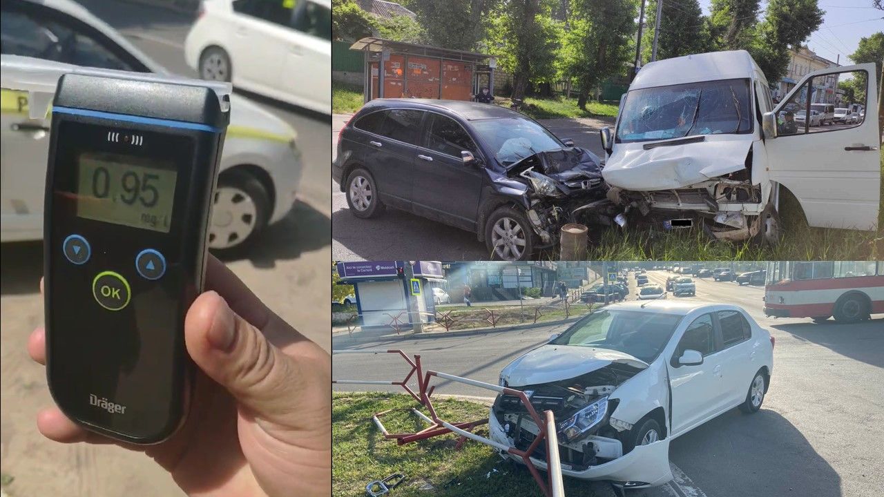 За 48 часов в Кишиневе произошло 93 ДТП, пострадали 10 человек.