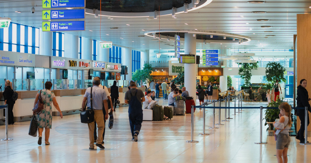 Traficul de pasageri pe Aeroportul Chișinău a crescut cu 55% în martie.