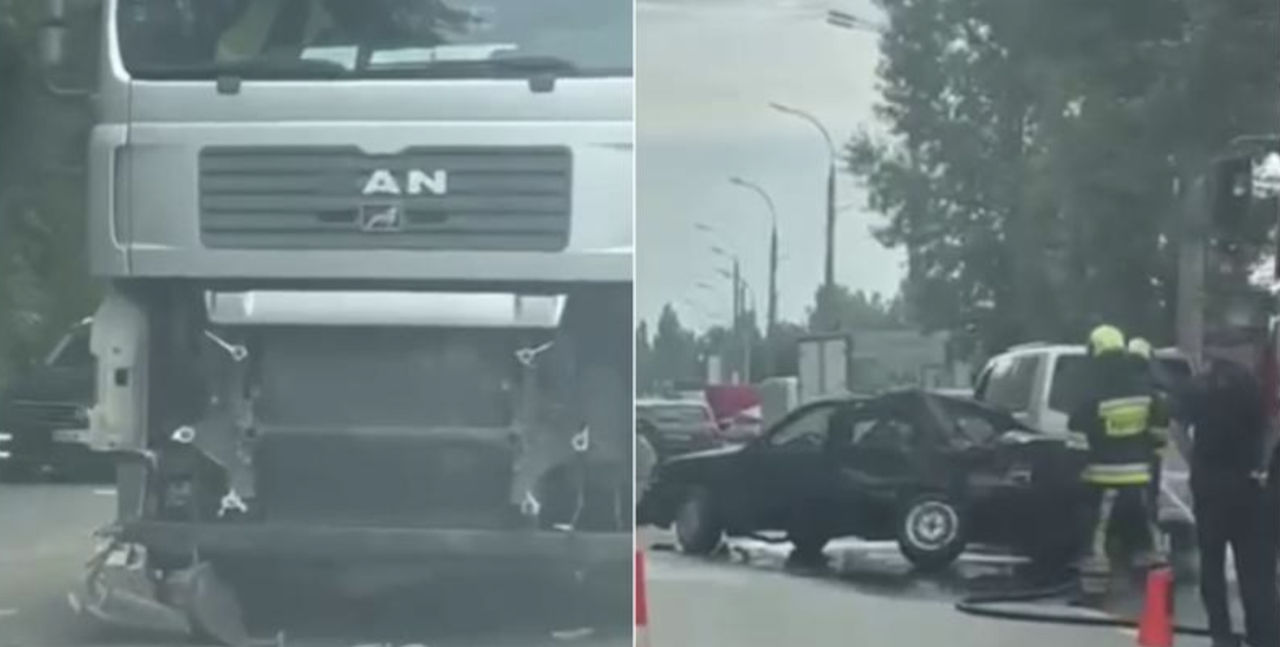 В Кишиневе произошло ДТП с участием трех автомобилей.