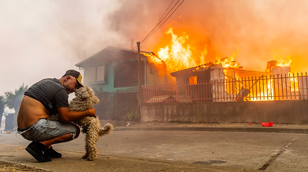 Schimbările climatice au triplat riscul de incendii devastatoare în Argentina și Chile.