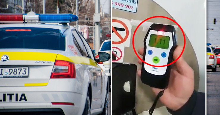 Патрульные остановили 21-летнюю девушку, севшую за руль пьяной и без прав. Коллаж: Point.md