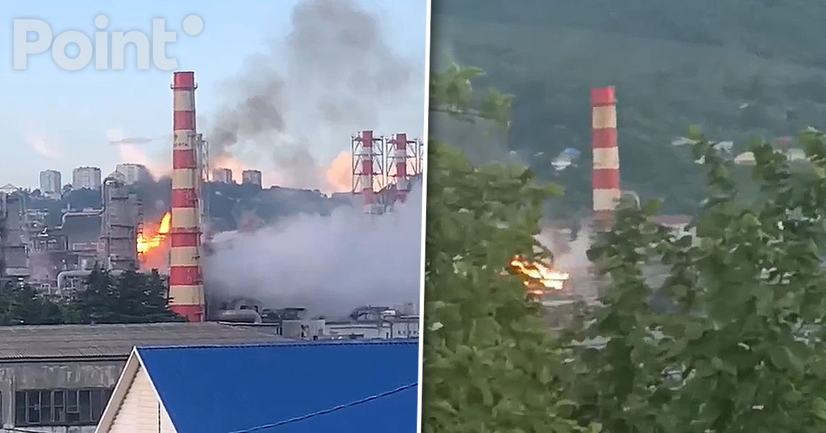 В Туапсе дроны атаковали НПЗ, возник пожар.