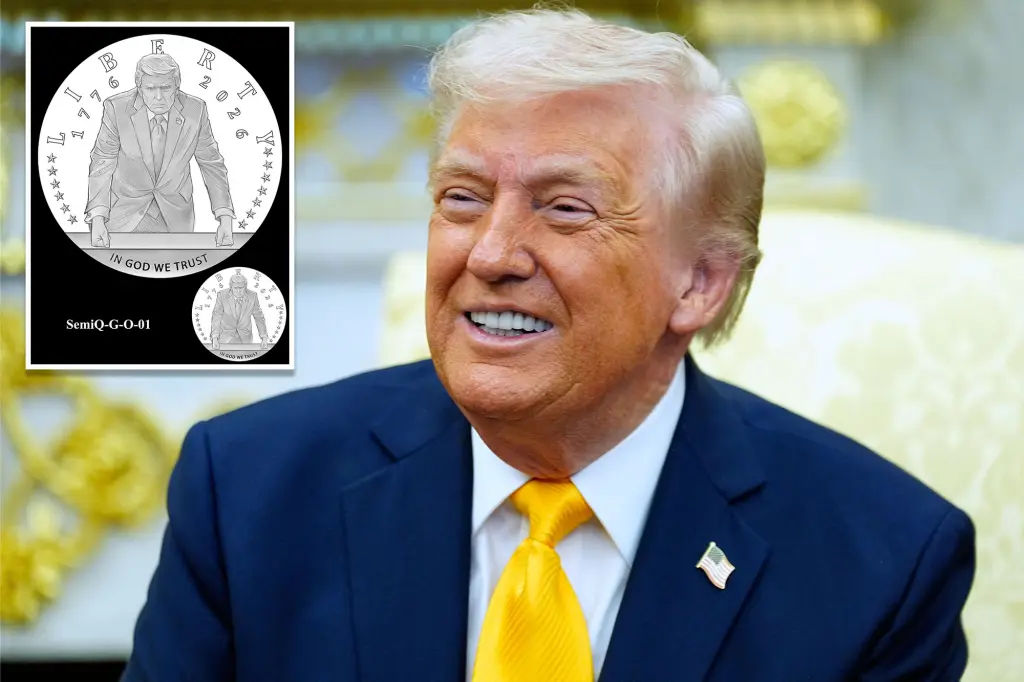 SUA au aprobat designul unei monede cu imaginea lui Trump.