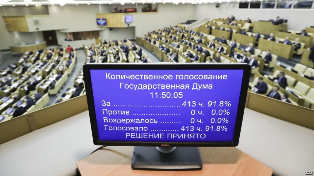 Госдума России приняла законопроект о санкциях против США.