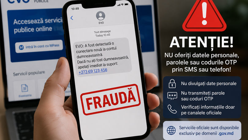 Cetățenii, avertizați cu privire la tentativele de fraudă prin utilizarea ilegală a identității EVO. Colaj: știri.md