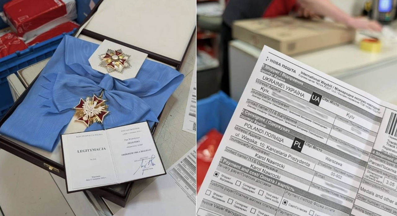 Зеленский отправил Навроцкому орден Белого Орла по почте.