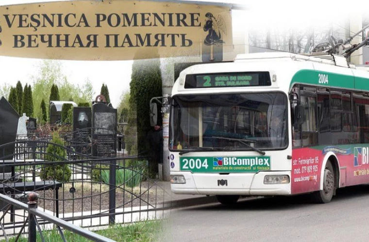На Радоницу троллейбус № 2 в Бельцах поменяет маршрут.