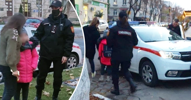 В Кишиневе карабинеры помогли заблудившейся 9-летней девочке благополучно вернуться домой. Коллаж Point.md.