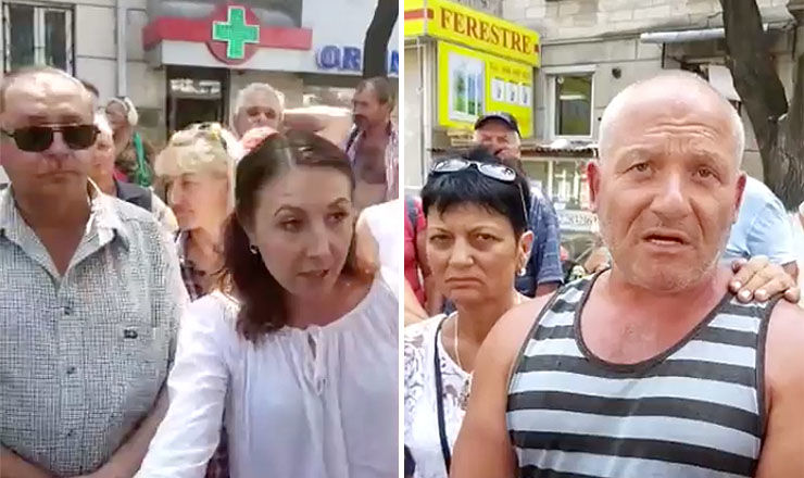 Уличные торговцы вышли на акцию протеста.