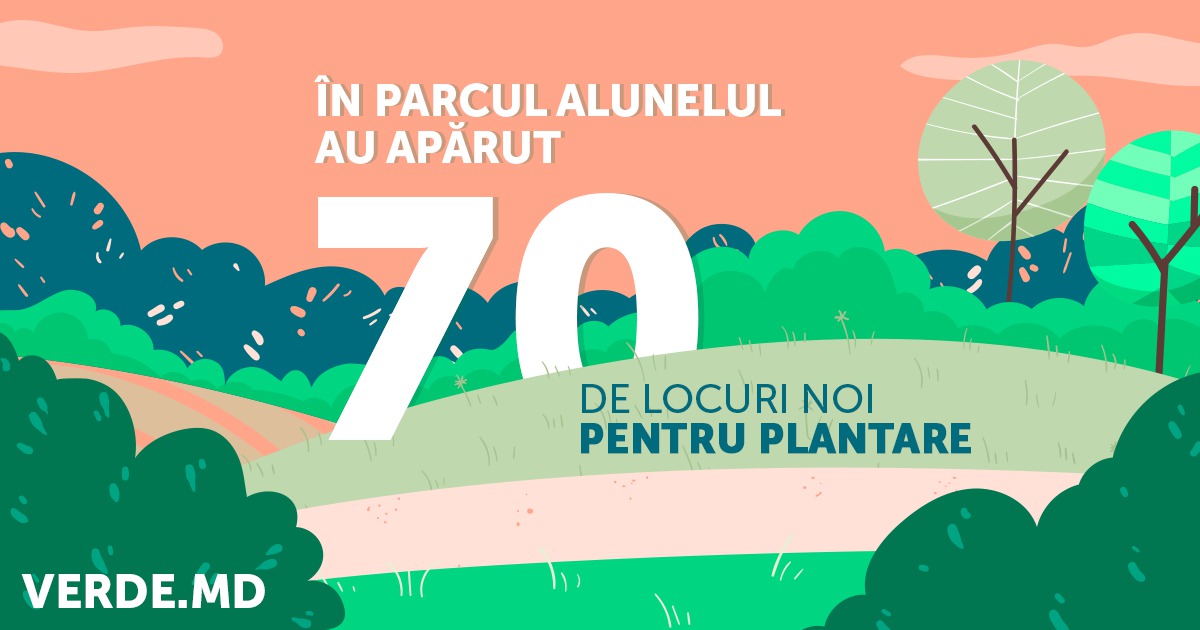 Pe Verde.md au apărut 70 locuri noi pentru parcul “Alunel”