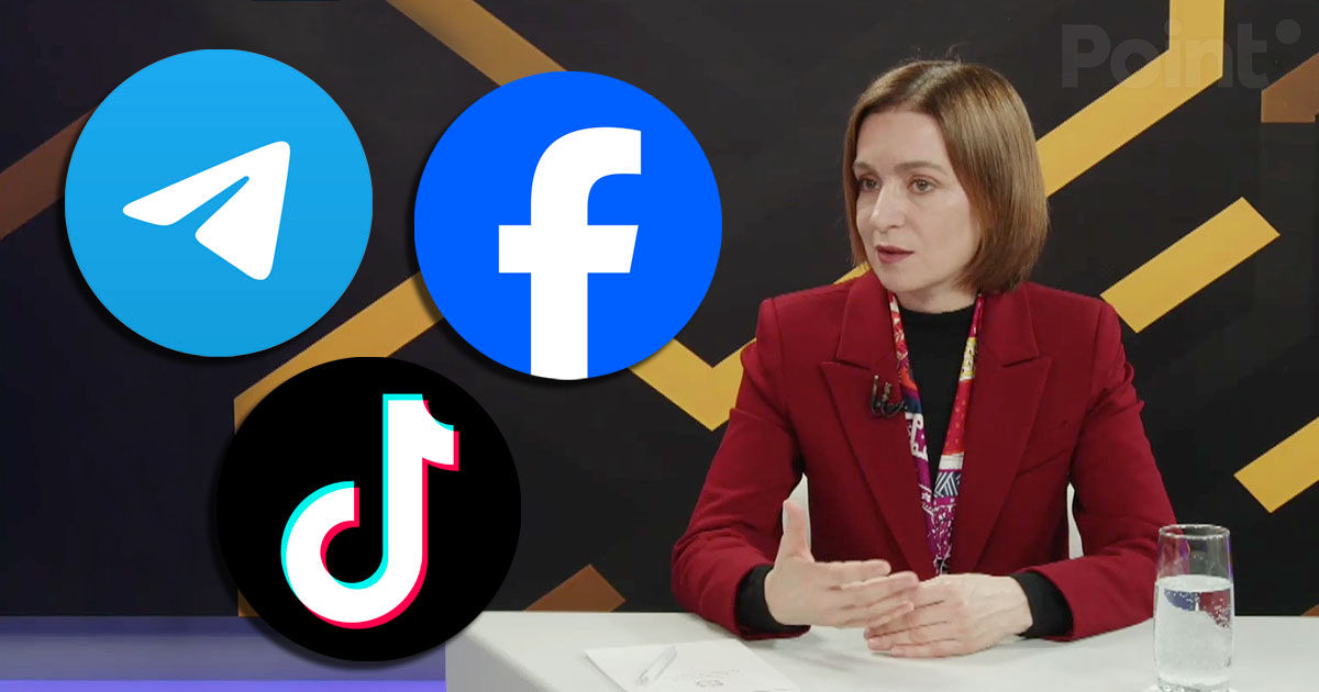 Sandu: TikTok, Telegram și Facebook au devenit principalele canale de dezinformare.