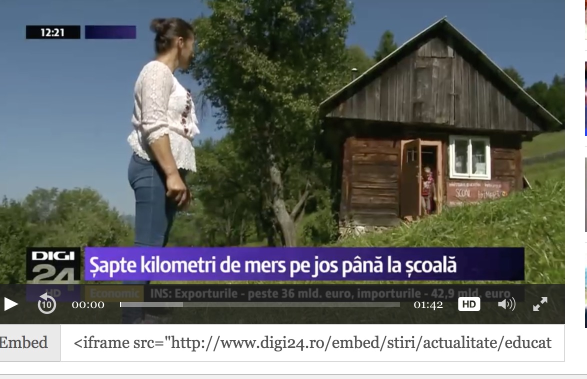 Самая маленькая школа Румынии - 12-метровый домик в горах.