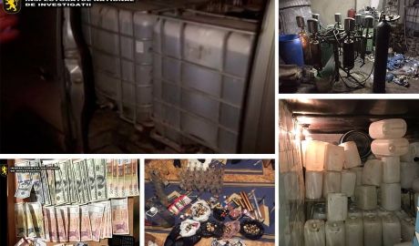 Grupare criminală specializată în contrabandă cu alcool etilic, destructurată de poliţişti. Foto: igp.gov.md