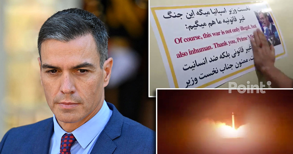 Iranul a decorat o rachetă cu portretul lui Pedro Sanchez: Mulțumim, domnule prim-ministru.