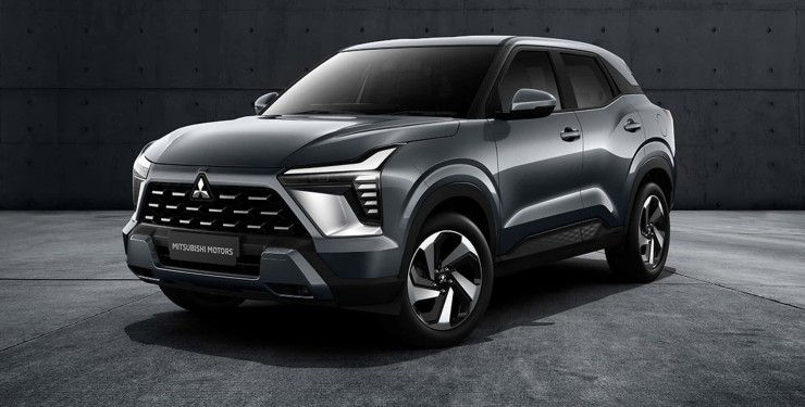 В Сеть попали фото нового бюджетного кроссовера Mitsubishi.