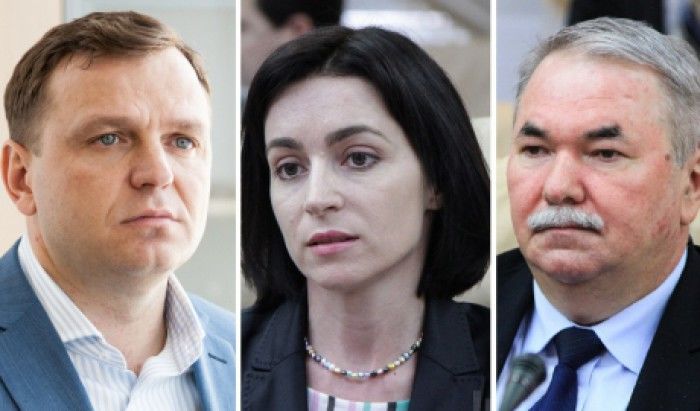 Председатель партии Действия и Солидарности Майя Санду, лидер партии Политическая Платформа DA Андрей Нэстасе и глава ЛДПМ Виорел Чиботару.