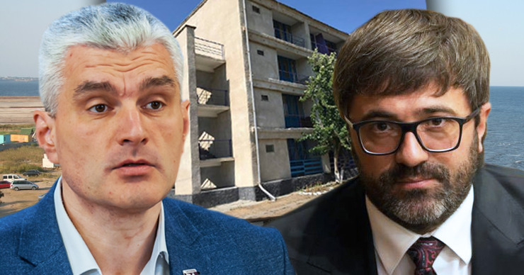 Слусарь: "База отдыха "Чайка" улетела депутату Андронаке?". Коллаж: Point.md