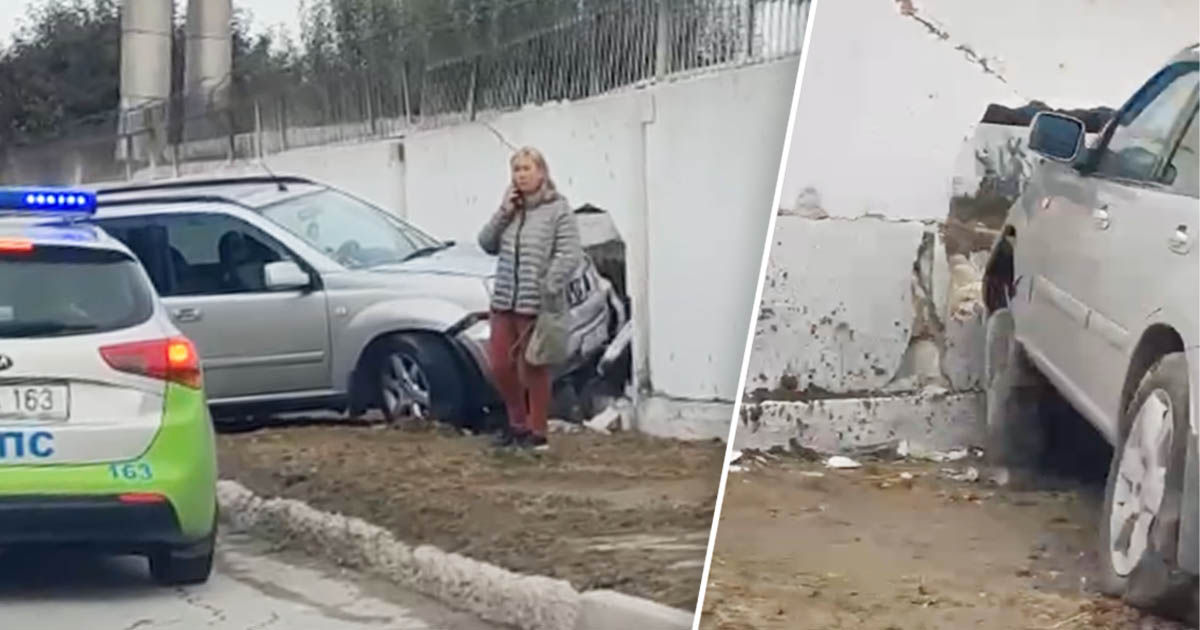 В Рыбнице внедорожник врезался в бетонный забор. Коллаж: Point.md